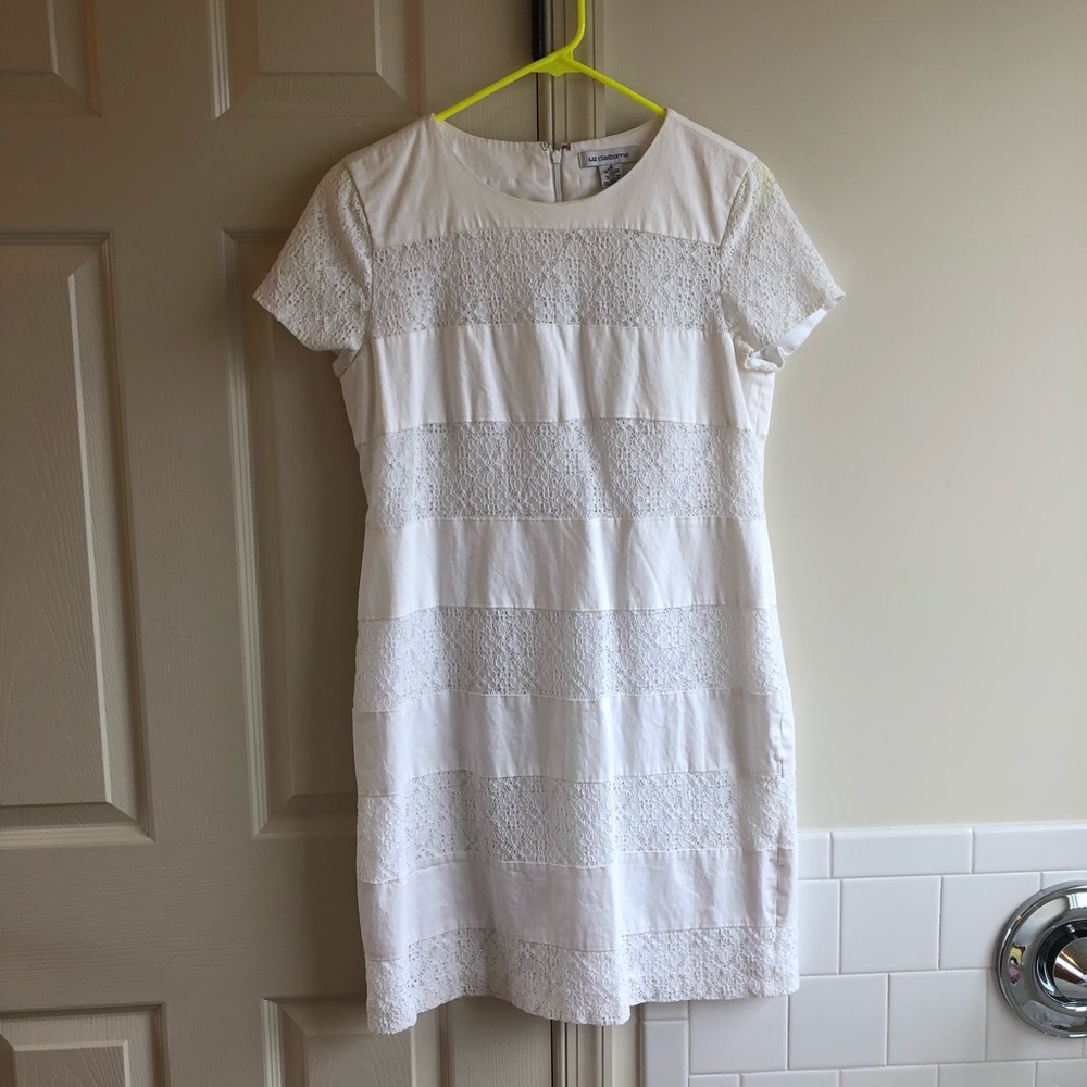 White Dress with Lace Detail